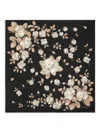 Dolce & Gabbana Rose-print Silk Scarf In Black