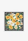 Dolce & Gabbana Rose Print Silk Scarf In Multicolor