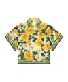 Dolce & Gabbana Rose-print Silk Shirt In Multicolor