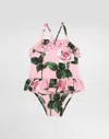 Dolce & Gabbana Rose-print Swimsuit In Print