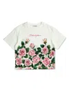 Dolce & Gabbana Floral Cotton T-shirt In White