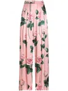 Dolce & Gabbana Hose Mit Rosen-print In Rosa
