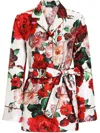 Dolce & Gabbana Women's Rose Print Pajama Shirt | Size 42 | F5i89t Color Is1zdha5pd In White