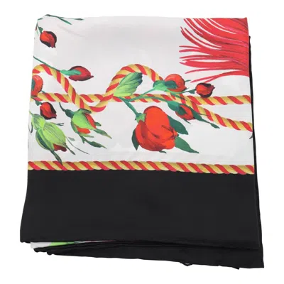 Dolce & Gabbana White And Multicolot Silk Scarves