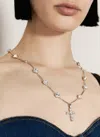 DOLCE & GABBANA ROSEARY-STYLE NECKLACE WITH RHINESTONE CROSSES