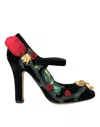 Dolce & Gabbana Pointedtoe Geometricheel Flat Shoes In Multi