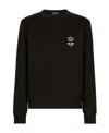 Dolce & Gabbana Crown And Bee Cotton-blend Sweatshirt In Black