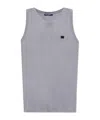 Dolce & Gabbana Round Collar Sleeveless Vest In Gray