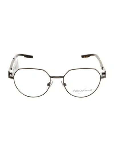 Pre-owned Dolce & Gabbana Round Eyeglasses In Black