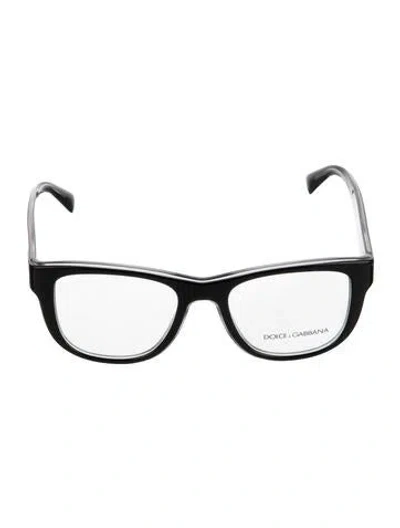 Pre-owned Dolce & Gabbana Round Eyeglasses In Black