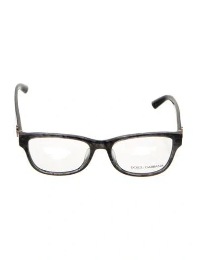 Pre-owned Dolce & Gabbana Round Eyeglasses In Blue