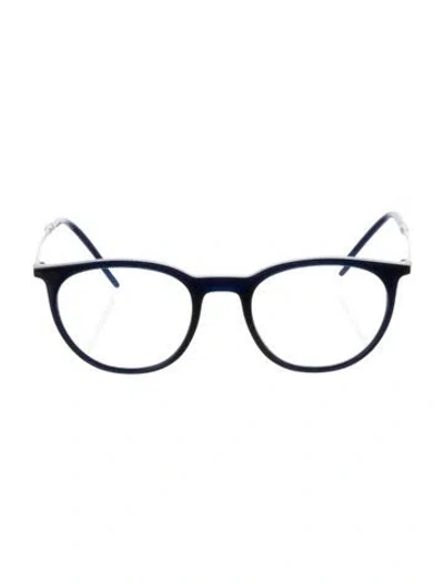 Pre-owned Dolce & Gabbana Round Eyeglasses In Blue