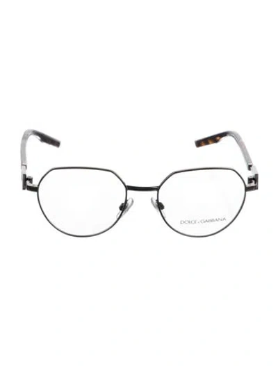 Pre-owned Dolce & Gabbana Round Eyeglasses In Silver