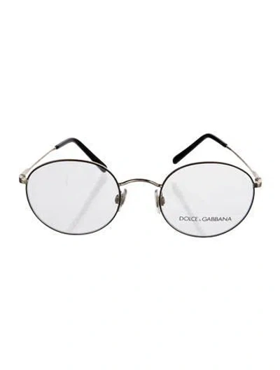 Pre-owned Dolce & Gabbana Round Eyeglasses In Silver