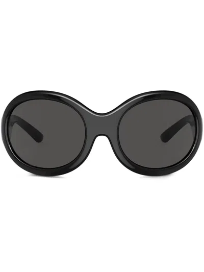 Dolce & Gabbana Sonnenbrille Mit Rundem Gestell In Schwarz