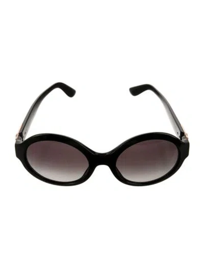 Pre-owned Dolce & Gabbana Round Gradient Sunglasses In Black
