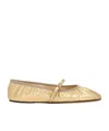 Dolce & Gabbana Nappa Mordore Ballet Flats In Nude