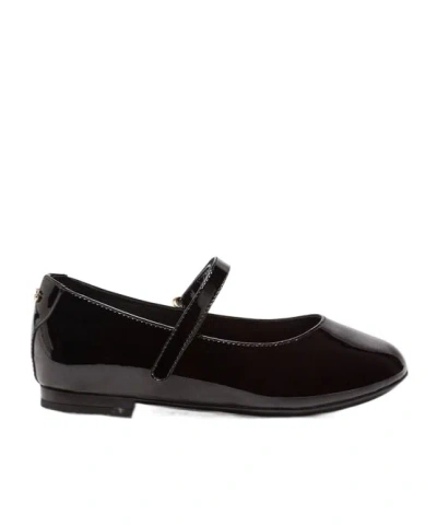 Dolce & Gabbana Round-head Flat Shoes In Black