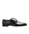 Dolce & Gabbana Black Leather Raffaello Lace-up Shoes In Black