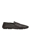 Dolce & Gabbana Round Head Loafer Shoes In Dark Brown