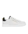 Dolce & Gabbana White Low Top Sneakers With Logo Lettering On The Tongue And Logo Detail On The Heel In Leather Woma In White