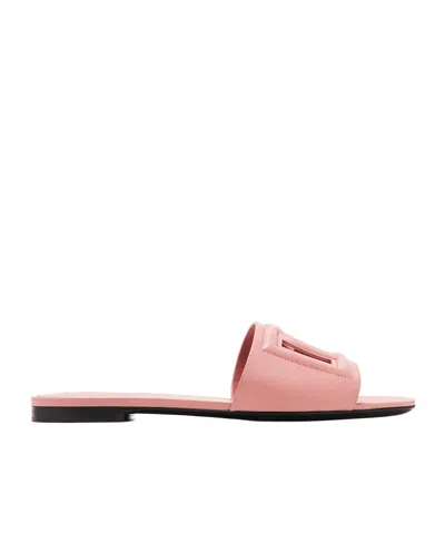 Dolce & Gabbana Round Head Sandals In Pink