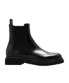 Dolce & Gabbana Leather Chelsea Ankle Boots In Black