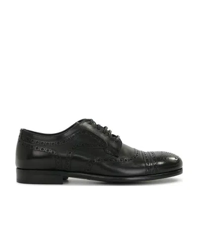 Dolce & Gabbana Round-headed Business Dress Shoes In Black