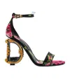 Dolce & Gabbana Round-headed High-heeled Sandals In Black
