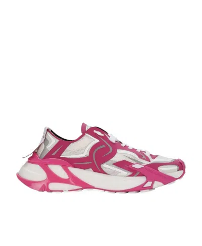 Dolce & Gabbana Round-headed Low-top Casual Shoes In Pink