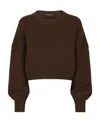 Dolce & Gabbana Round-neck Drop-shoulder Jumper In Black