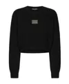 Dolce & Gabbana Wool And Cashmere Round-neck Sweater In Black