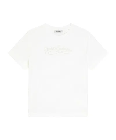 Dolce & Gabbana Round-neck Short-sleeved T-shirt In White