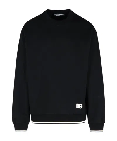 Dolce & Gabbana Round-neck Sweater In Black