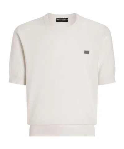 Dolce & Gabbana Round Neck Sweater In White