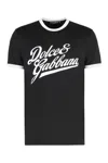 Dolce & Gabbana Round Neck T-shirt In Cotton In Black