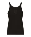 Dolce & Gabbana 'tank Top With Dg Embroidery In Black
