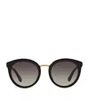 Dolce & Gabbana Womens Black Dg4268 Round-frame Acetate Sunglasses