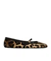 Dolce & Gabbana Leo Print Ballet Flats In Black
