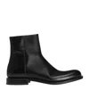 Dolce & Gabbana Zippered Leather Ankle Boots In Black