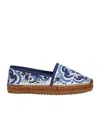Dolce & Gabbana Printed Brocade Fabric Espadrilles In Multicolor