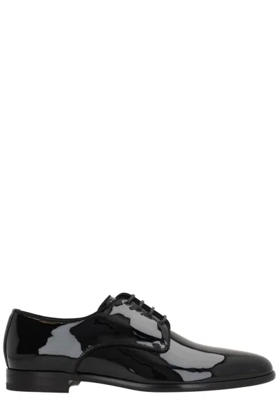 Dolce & Gabbana Elegant Black Leather Formal Flats