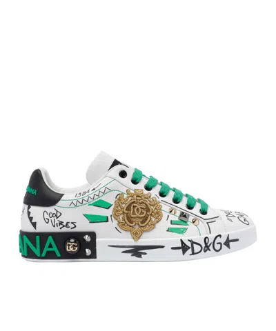 Dolce & Gabbana Laced Sneakers In White