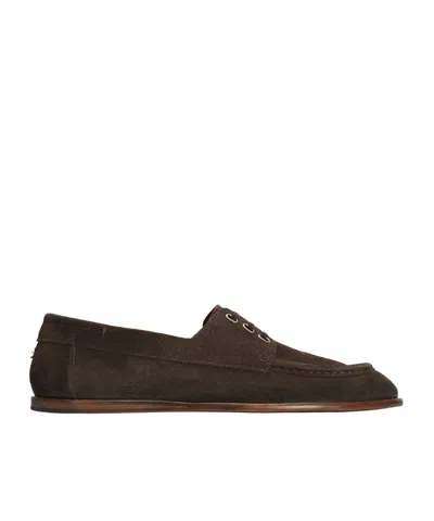 Dolce & Gabbana Dolce Gabbana Round Toe Lace-up Derby Shoes In Brown