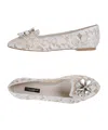 Dolce & Gabbana Round Toe Loafers In White