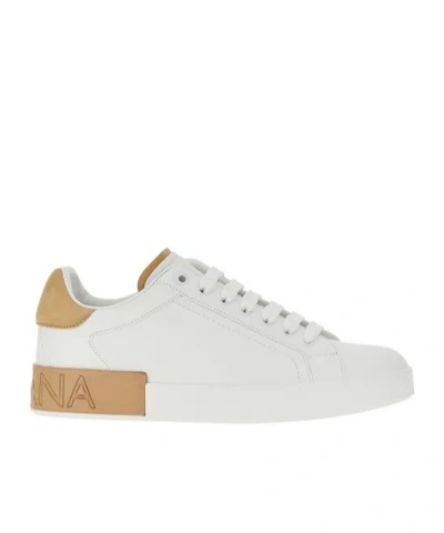 DOLCE & GABBANA PORTOFINO LEATHER SNEAKERS