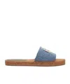 Dolce & Gabbana Patchwork Denim Dg Logo Flat Slides