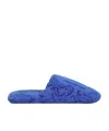 Dolce & Gabbana Logo-embroidered Slippers In Blue