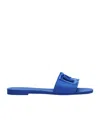 Dolce & Gabbana Beachwear Rubber Slides In Blue