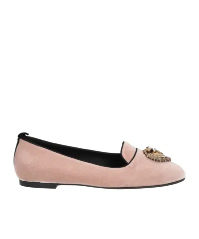 Dolce & Gabbana Woman Loafers Blush Size 6 Textile Fibers In Pink